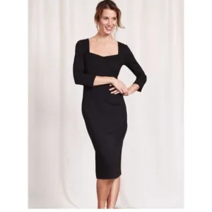 NWOT Boden Drake Rebecca Ponte Lined Knit Bodycon Midi Dress 10 Long Tall
