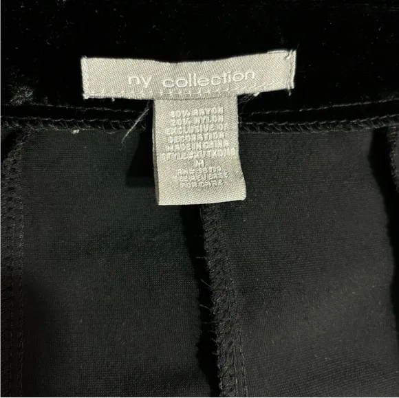 NY COLLECTION Velvet Midi Skirt Satin Sash Vintage