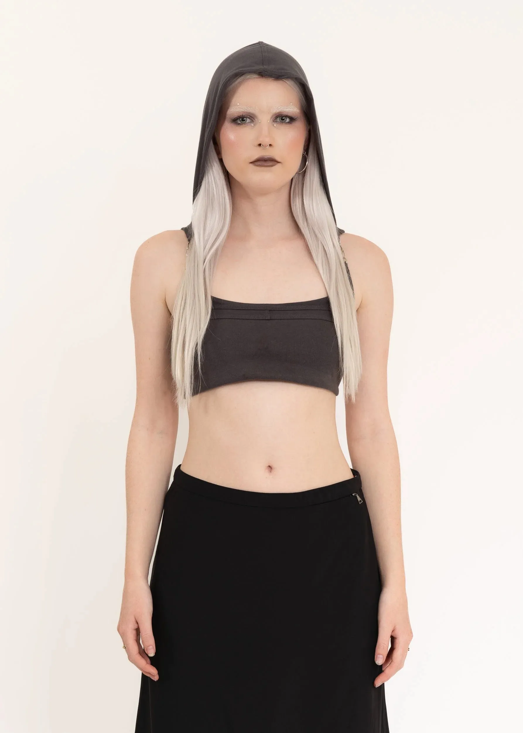 Nylon Midi Skirt