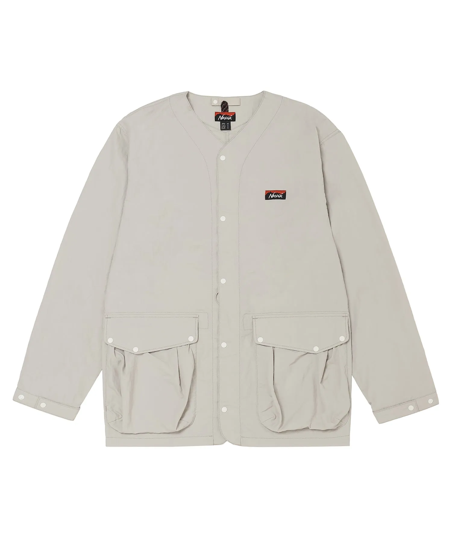 NYLON TUSSER NO COLLAR JACKET(MEN)