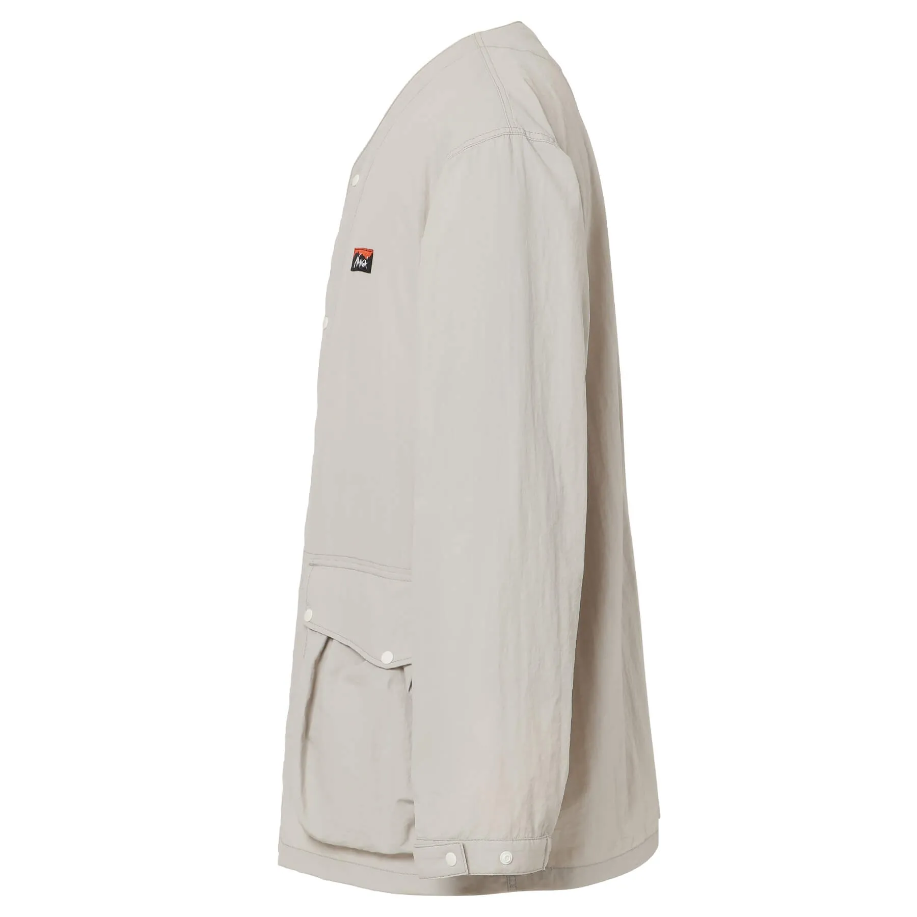 NYLON TUSSER NO COLLAR JACKET(MEN)