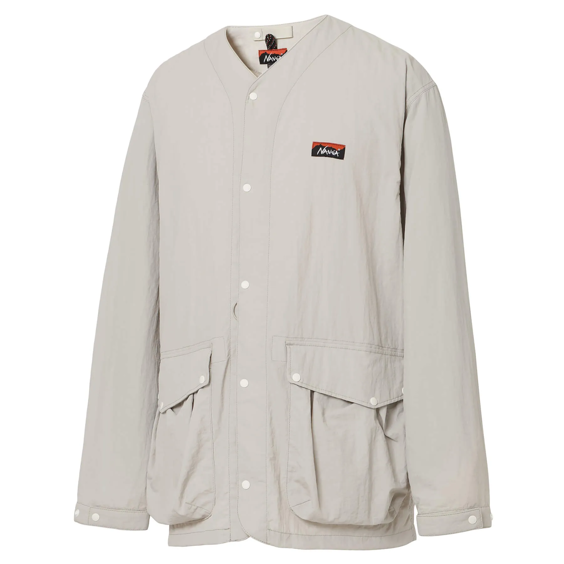 NYLON TUSSER NO COLLAR JACKET(MEN)