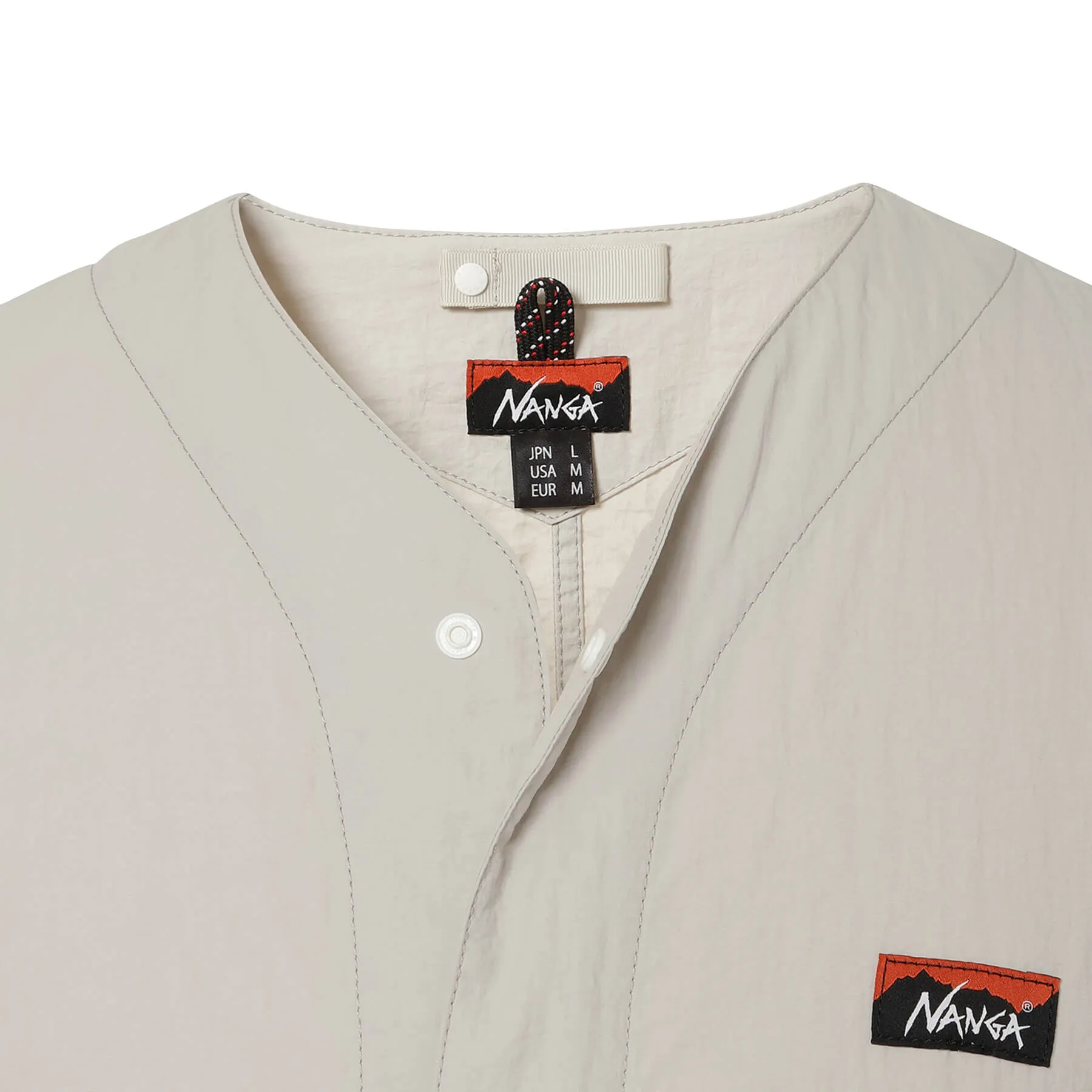 NYLON TUSSER NO COLLAR JACKET(MEN)