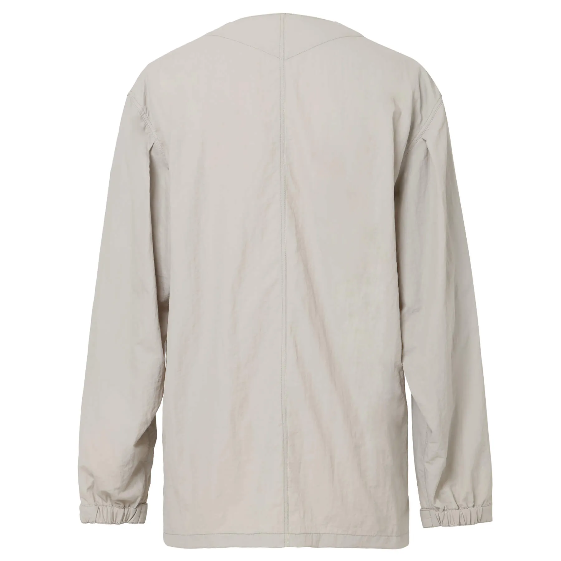 NYLON TUSSER NO COLLAR JACKET(MEN)