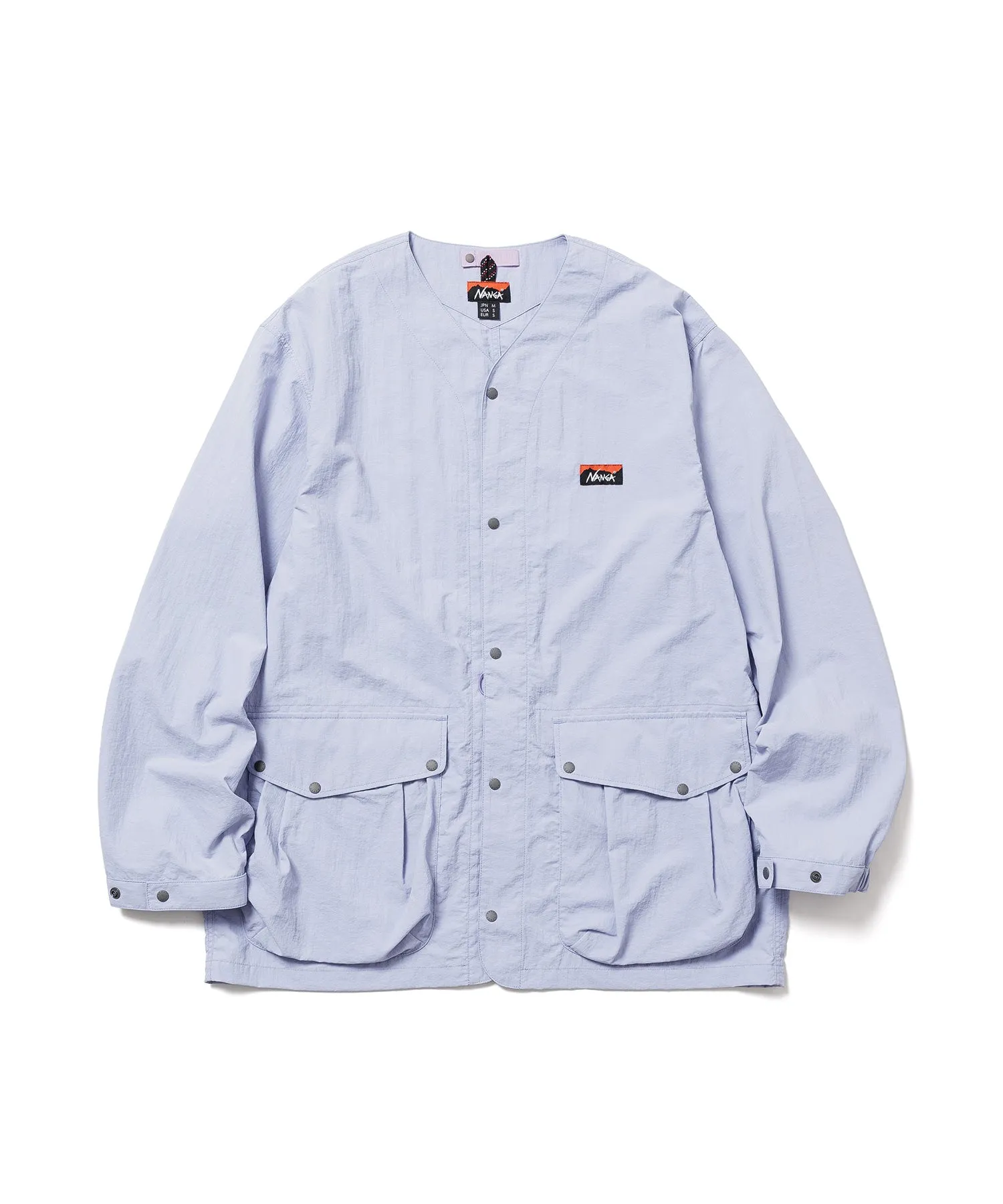 NYLON TUSSER NO COLLAR JACKET(MEN)