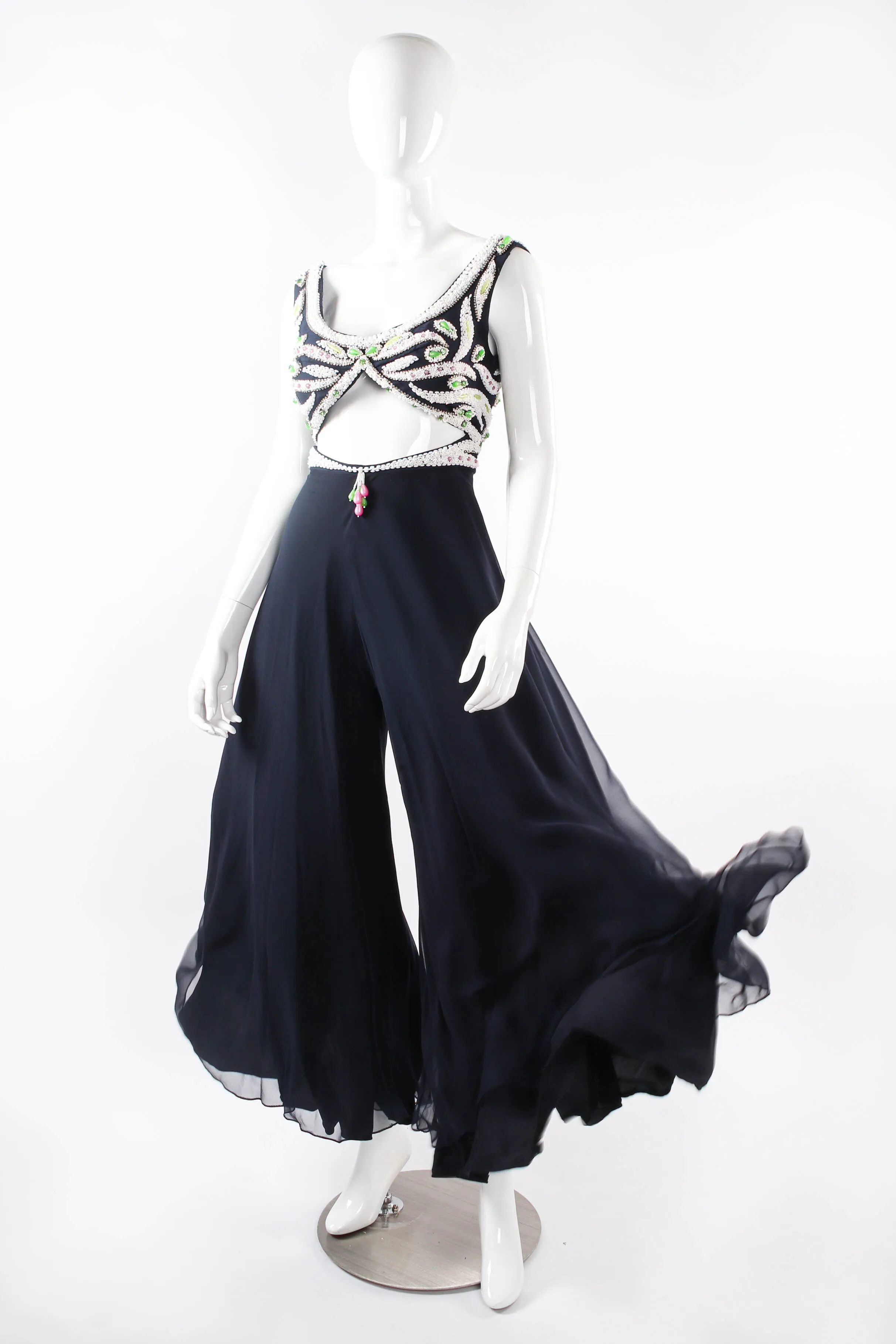 Oceanic Beaded Peek Jumpsuit