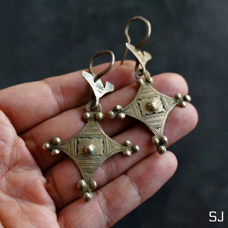 Ode African Tuareg Dangle Earrings