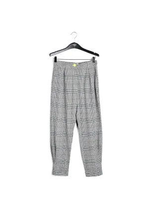 Off-white plaid high-rise pants