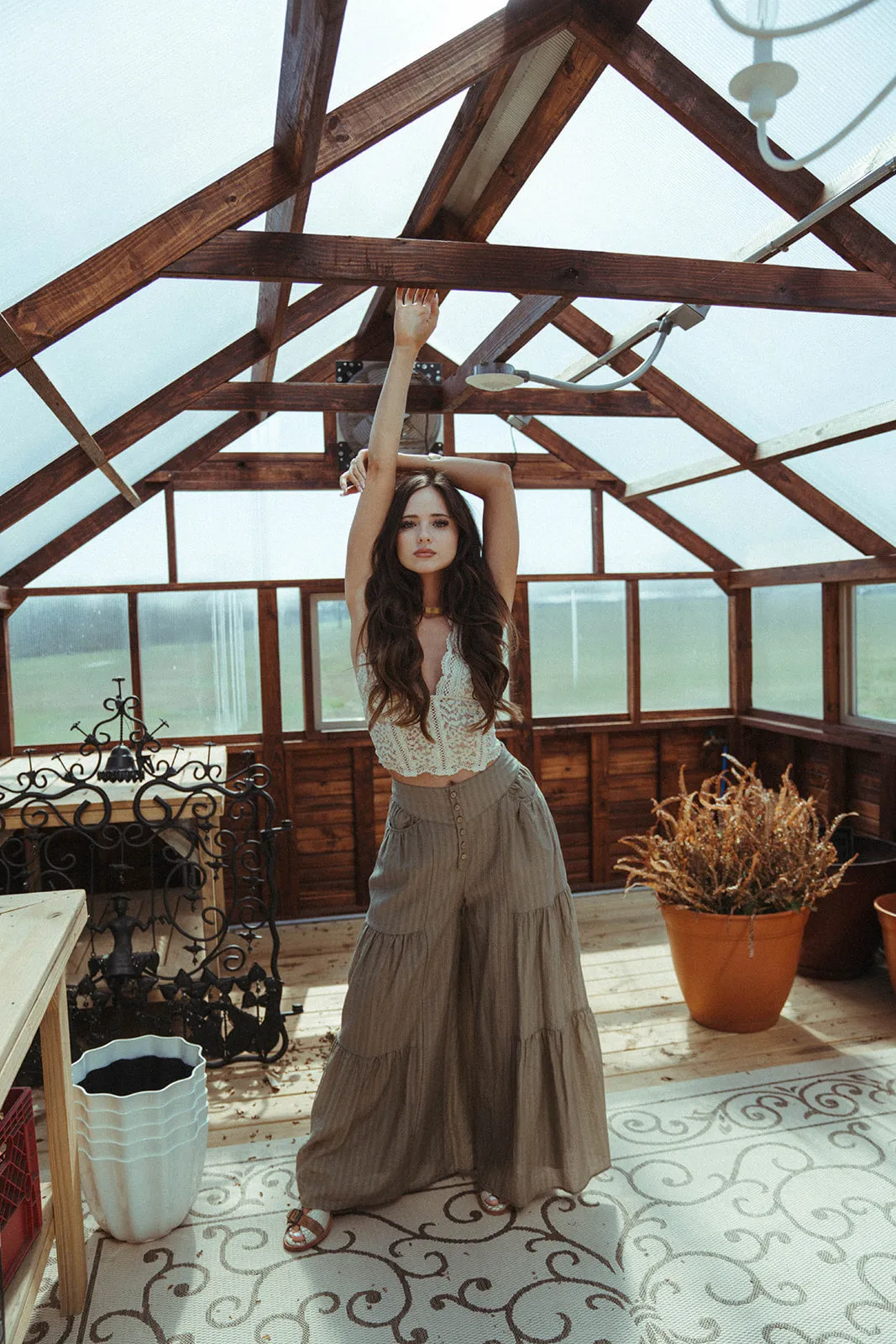 Olive Earth Tone Flares