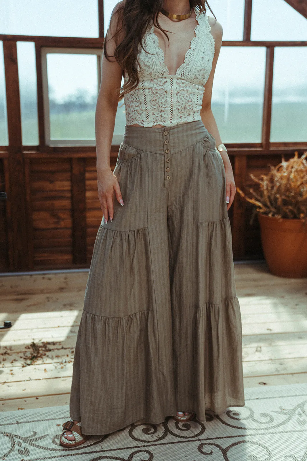 Olive Earth Tone Flares