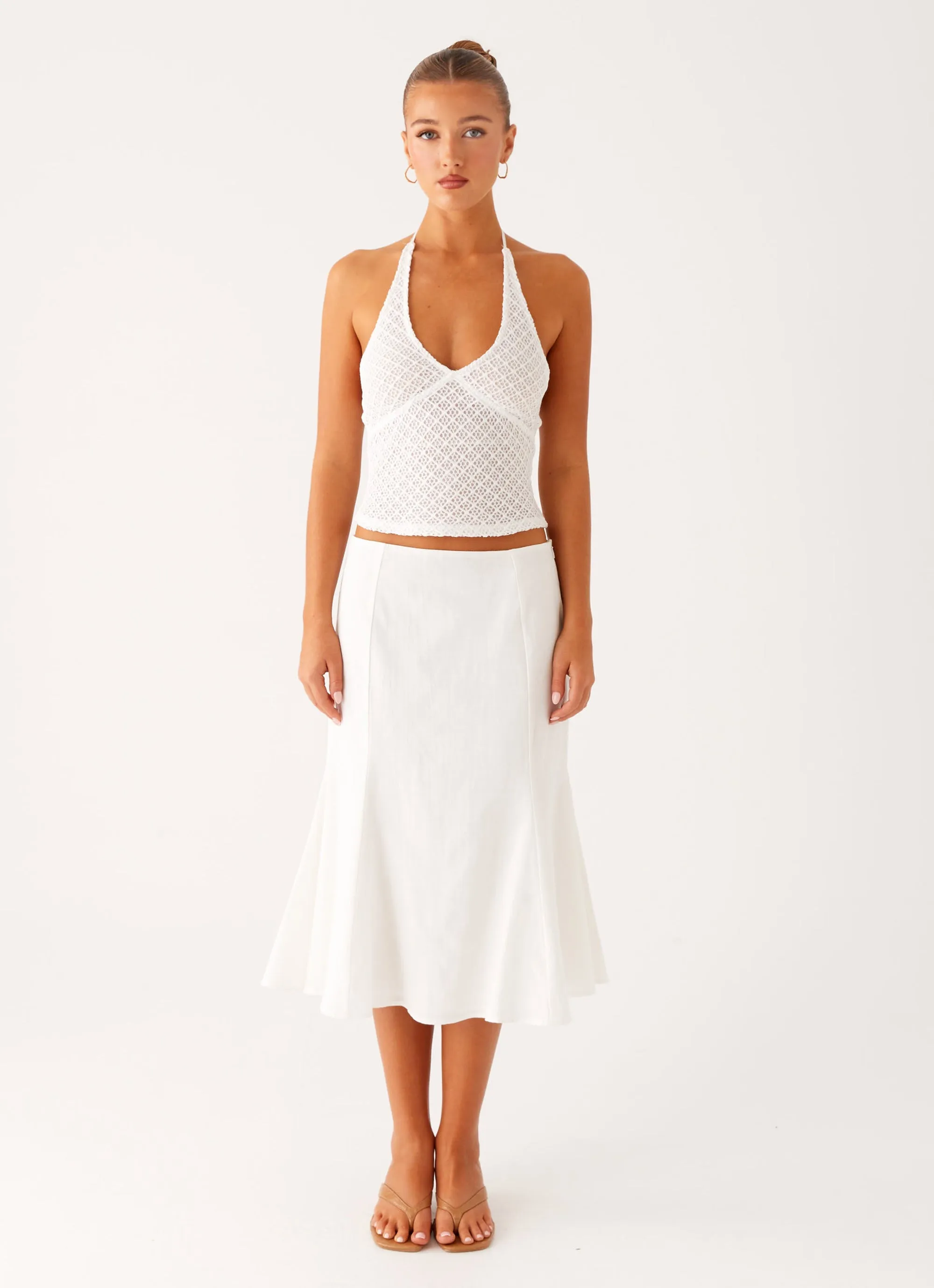 Olive Midi Skirt - Ivory