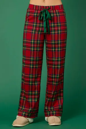Pajama Pants W/Christmas Plaid, Pants Only
