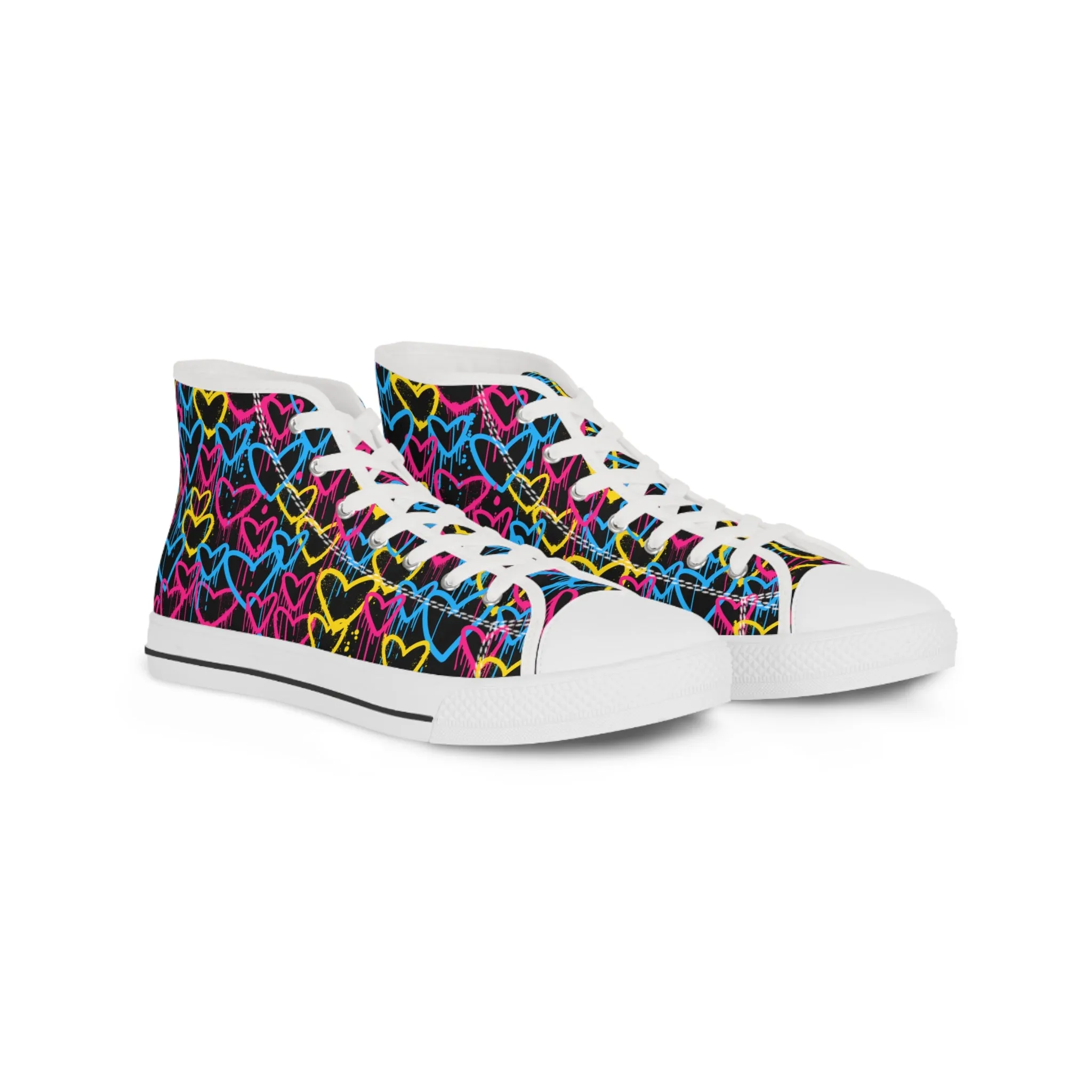 Pan Graffiti Hearts High Top Sneakers