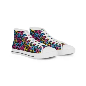 Pan Graffiti Hearts High Top Sneakers
