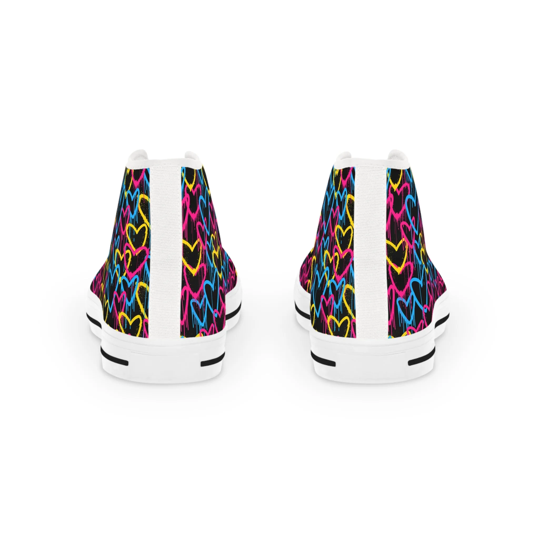 Pan Graffiti Hearts High Top Sneakers