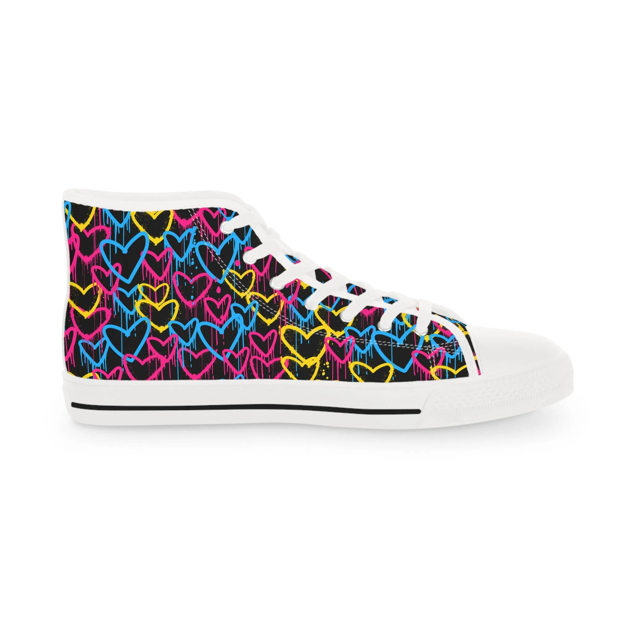 Pan Graffiti Hearts High Top Sneakers