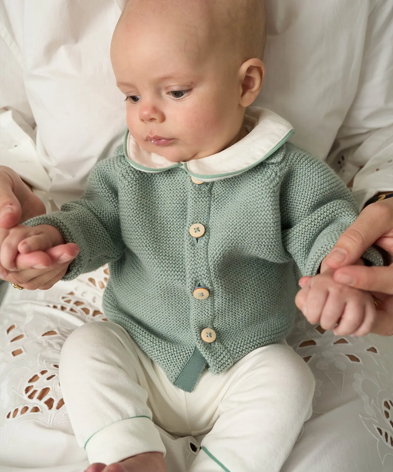 Pan One-piece, Seafoam Piping