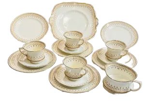 Paragon China Tea Set -Teacups & Saucers - Edwardian Style