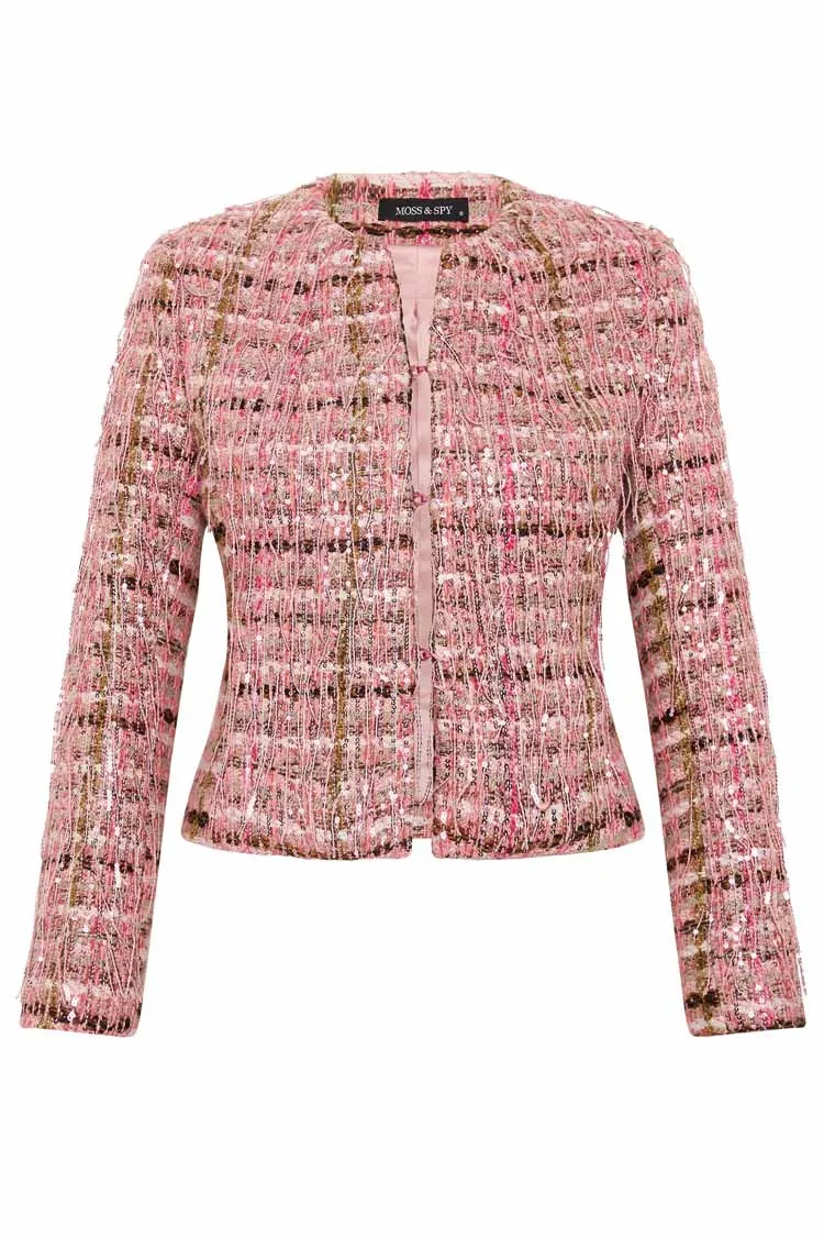 Paris Fringed Sequin Tweed Jacket | FINAL SALE