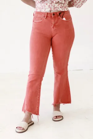 Park Date Perfection High Rise Crop Flare in Bright Penny