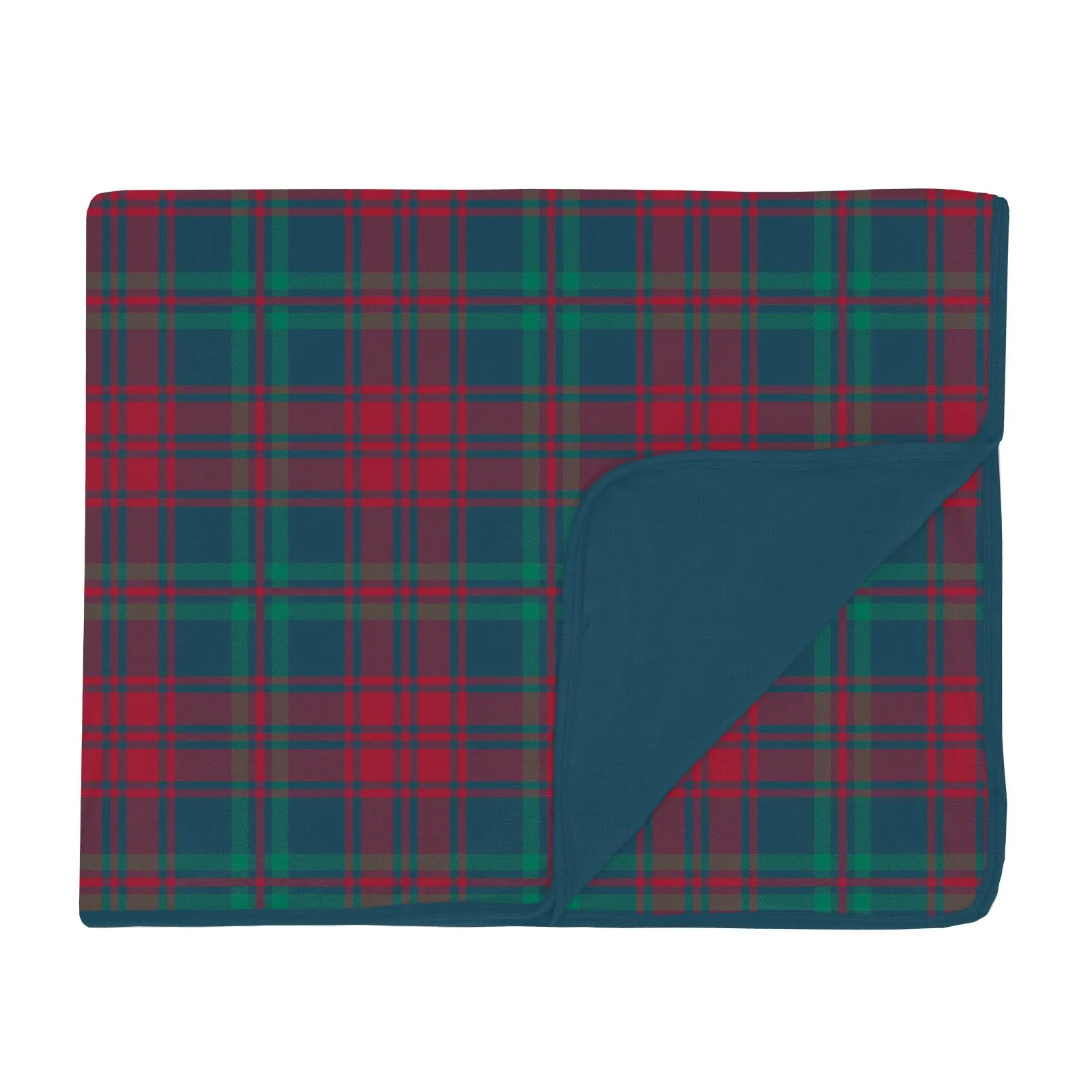 Peacock Plaid Toddler Blanket Kickee Pants  - Holiday