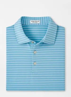 Peter Millar Mens Classic Fit Drum Performance Polo - CYAN