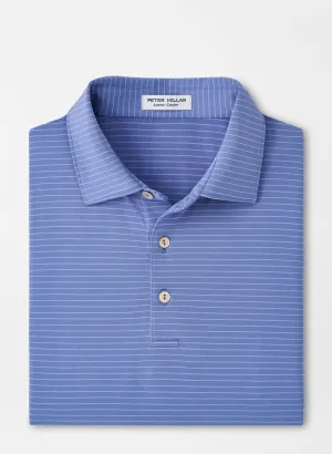 Peter Millar Mens CLassic Fit Hemlock Performance Jersey Polo - Sean Self Collar - VELVET PLUM