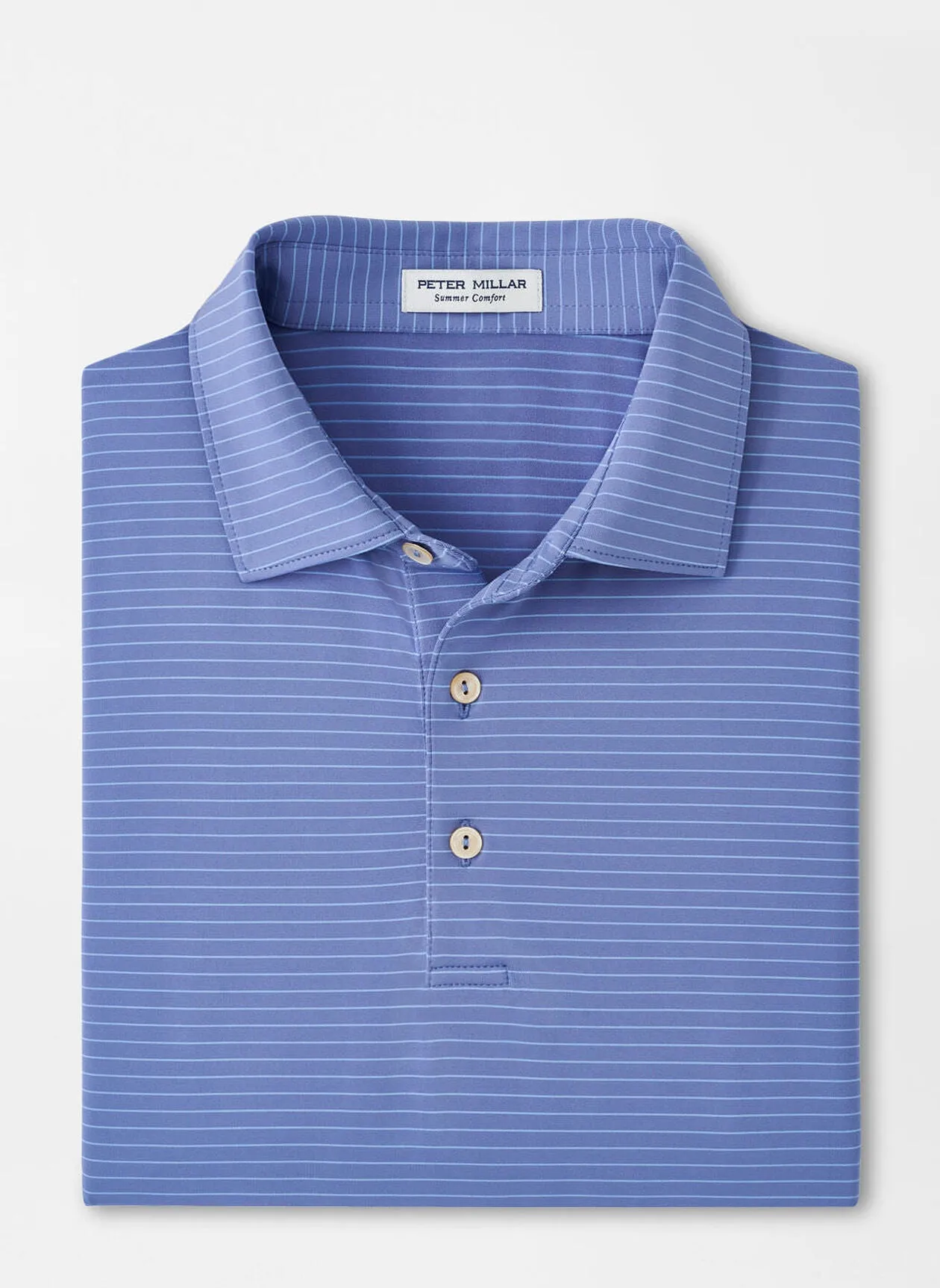 Peter Millar Mens CLassic Fit Hemlock Performance Jersey Polo - Sean Self Collar - VELVET PLUM
