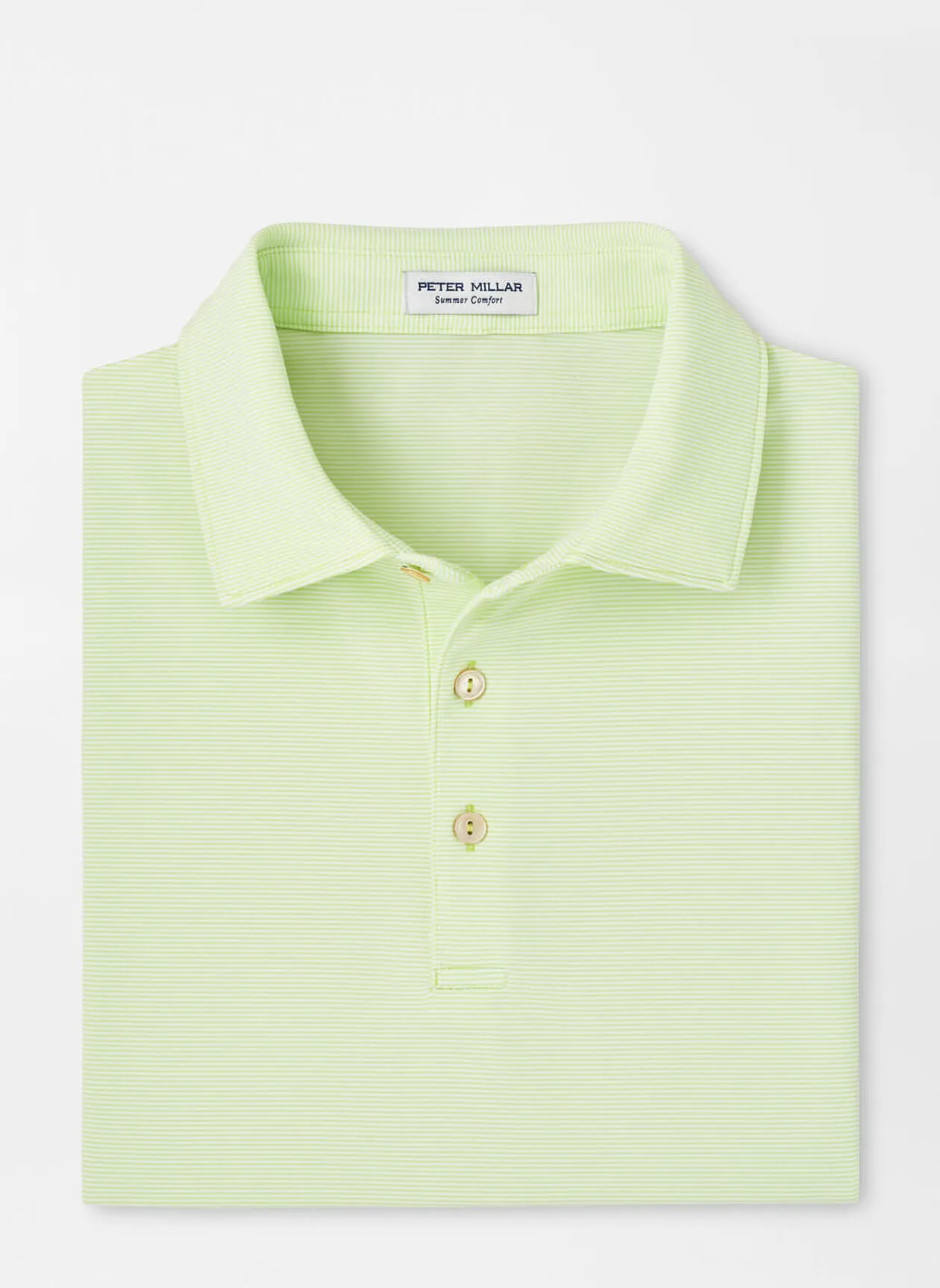 Peter Millar Mens Classic Fit Jubilee Performance Jersey Polo - Sean Self Collar - SPRITZER