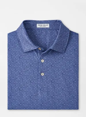 Peter Millar Mens Classic Fit Pina Skullada Performance Jersey Polo - Sean Self - VELVET PLUM