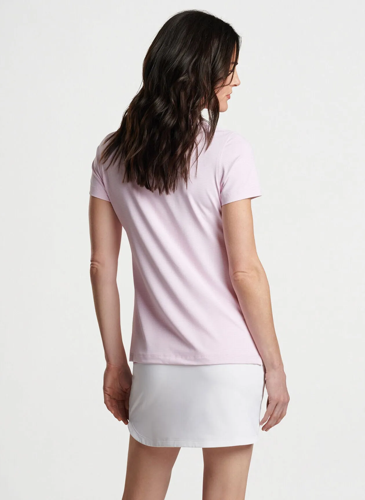 Peter Millar Women's Jubilee Short Sleeve Button Polo Top - Palmer Pink
