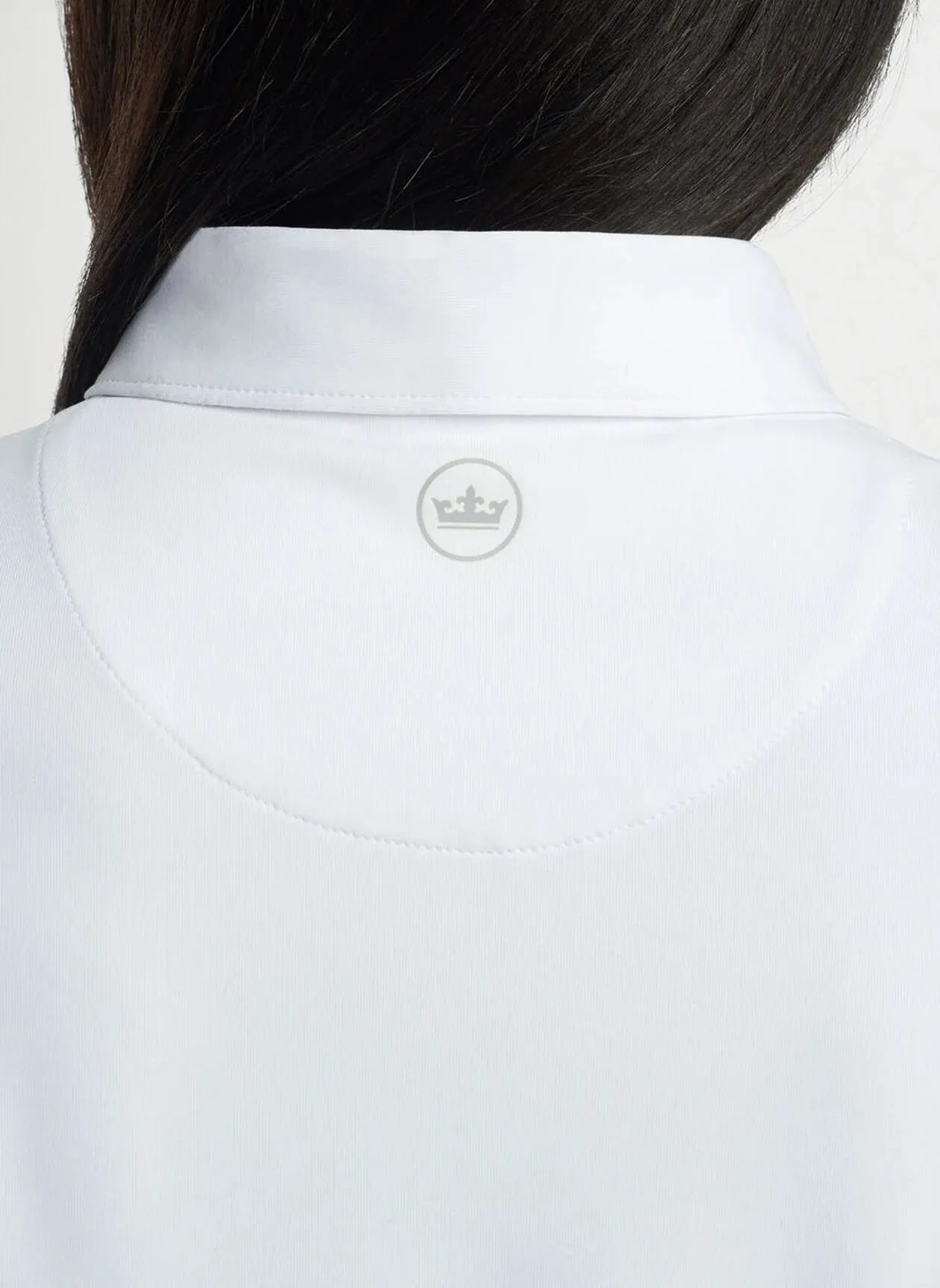 Peter Millar Women's Short Sleeve Button Polo Top - White