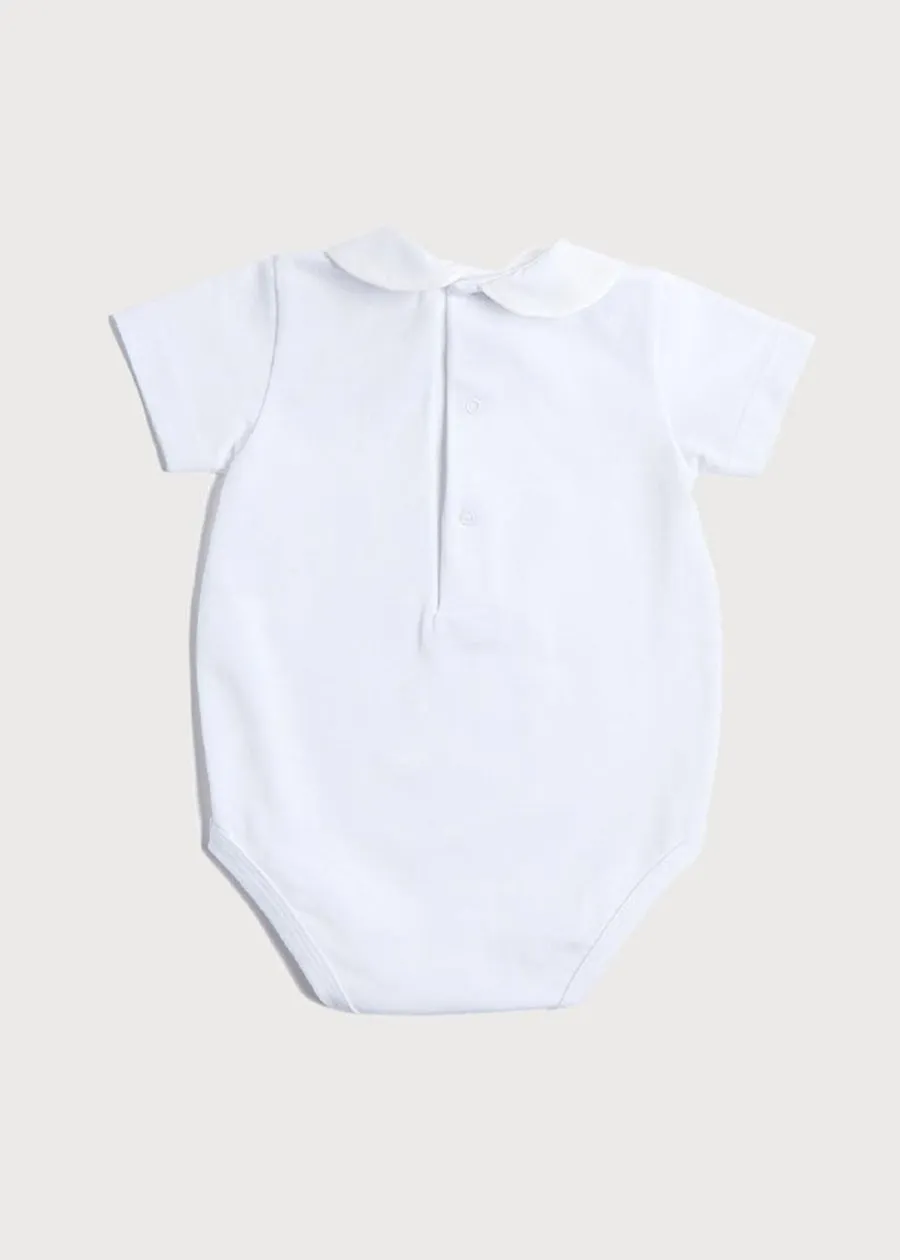 Peter Pan Collar Bodysuit in White (0mths-3yrs)