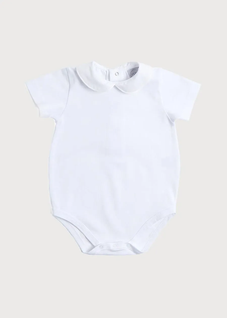 Peter Pan Collar Bodysuit in White (0mths-3yrs)