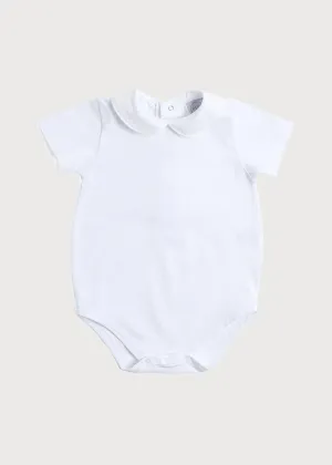 Peter Pan Collar Bodysuit in White (0mths-3yrs)