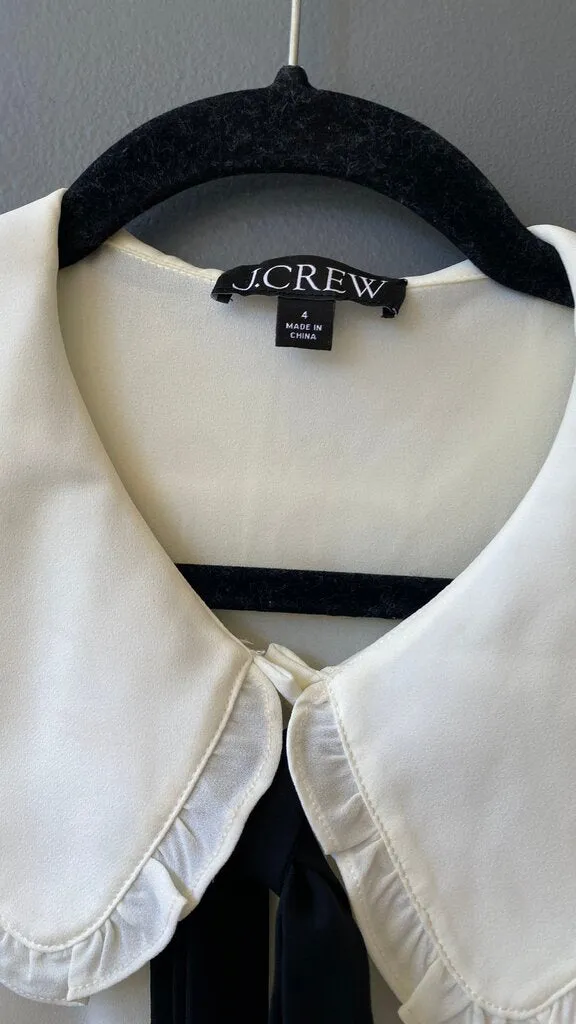 Peter Pan Collar Bow Button Up Blouse