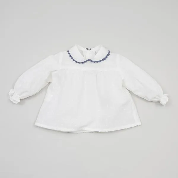 Peter Pan Collar Plumeti Dot Shirt