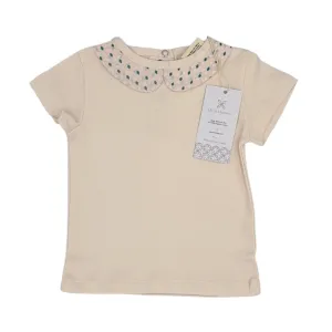 Peter Pan Collared T-Shirt - Nata Print & Soft Pink