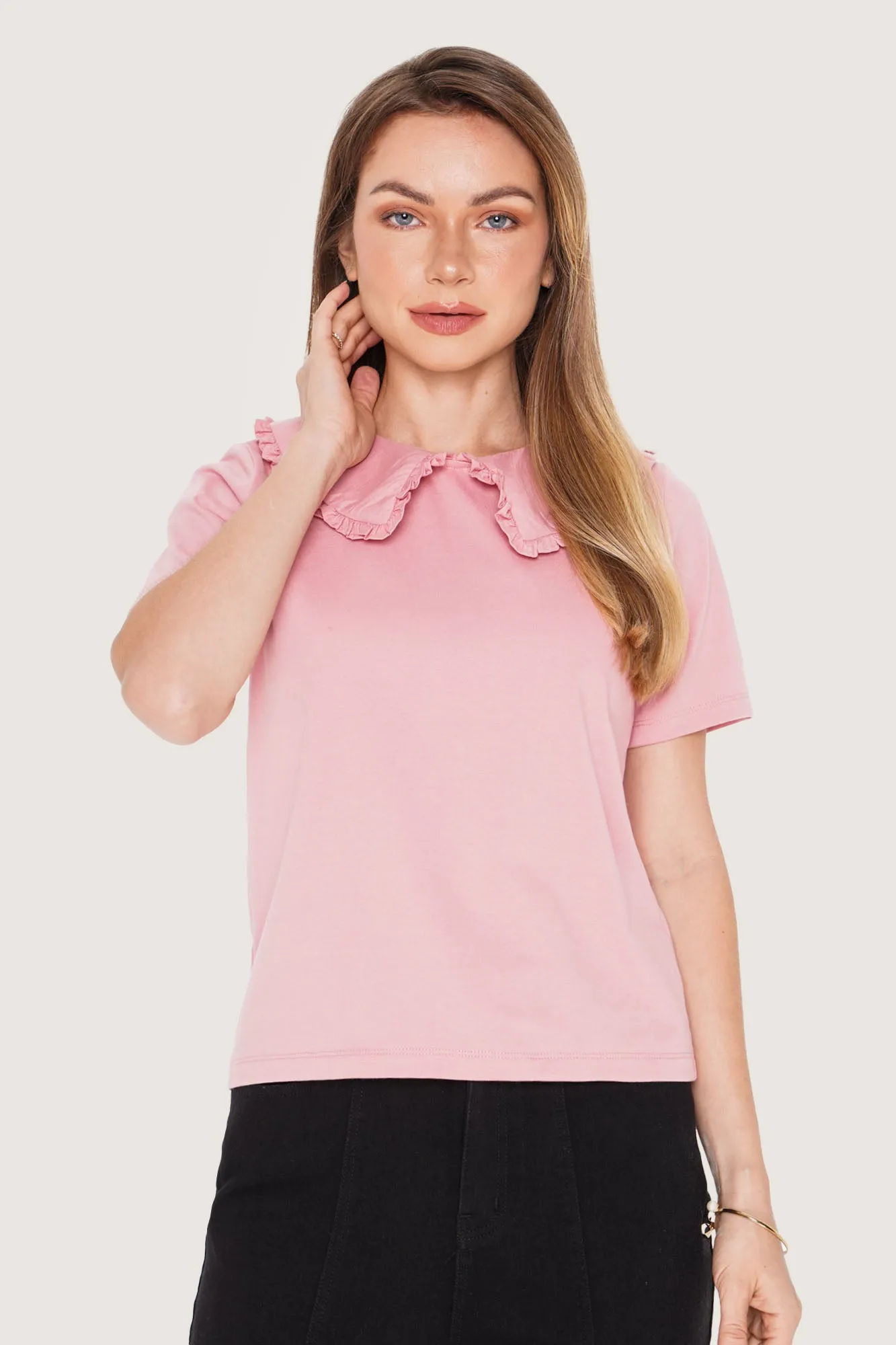 Peter Pan Frill Collared Tee