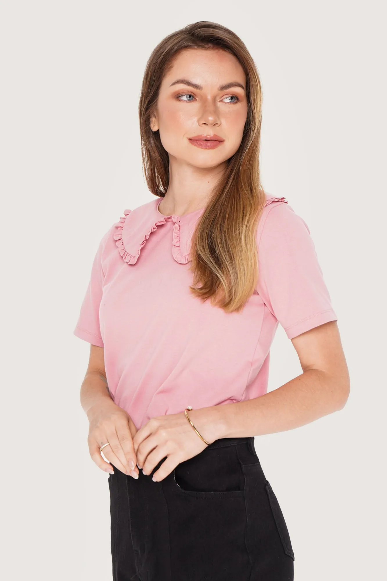 Peter Pan Frill Collared Tee