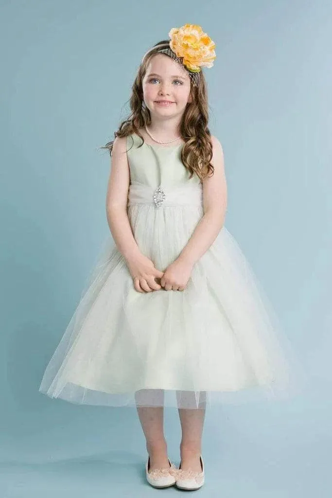 Petite Adele Girls Dess Sage PA208A