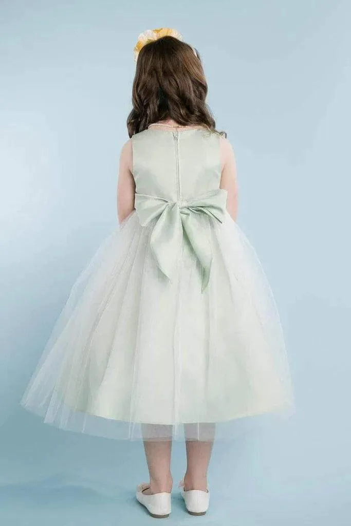 Petite Adele Girls Dess Sage PA208A