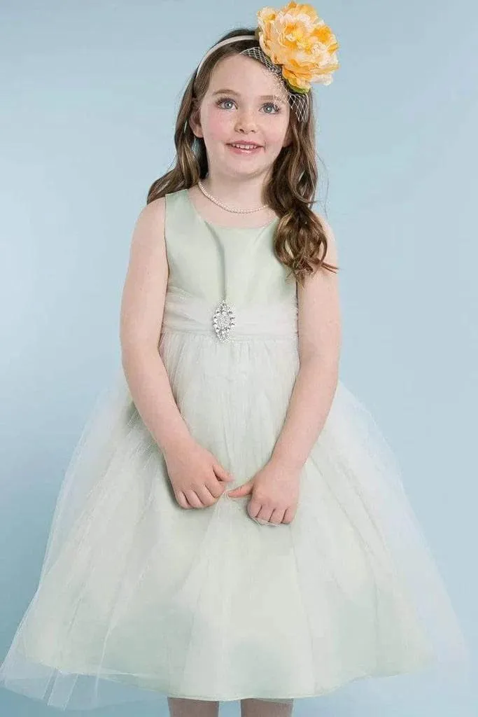 Petite Adele Girls Dess Sage PA208A