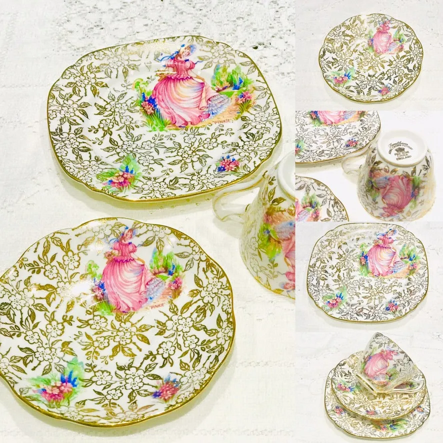 Pink Lady Tea Set Royal Crown China