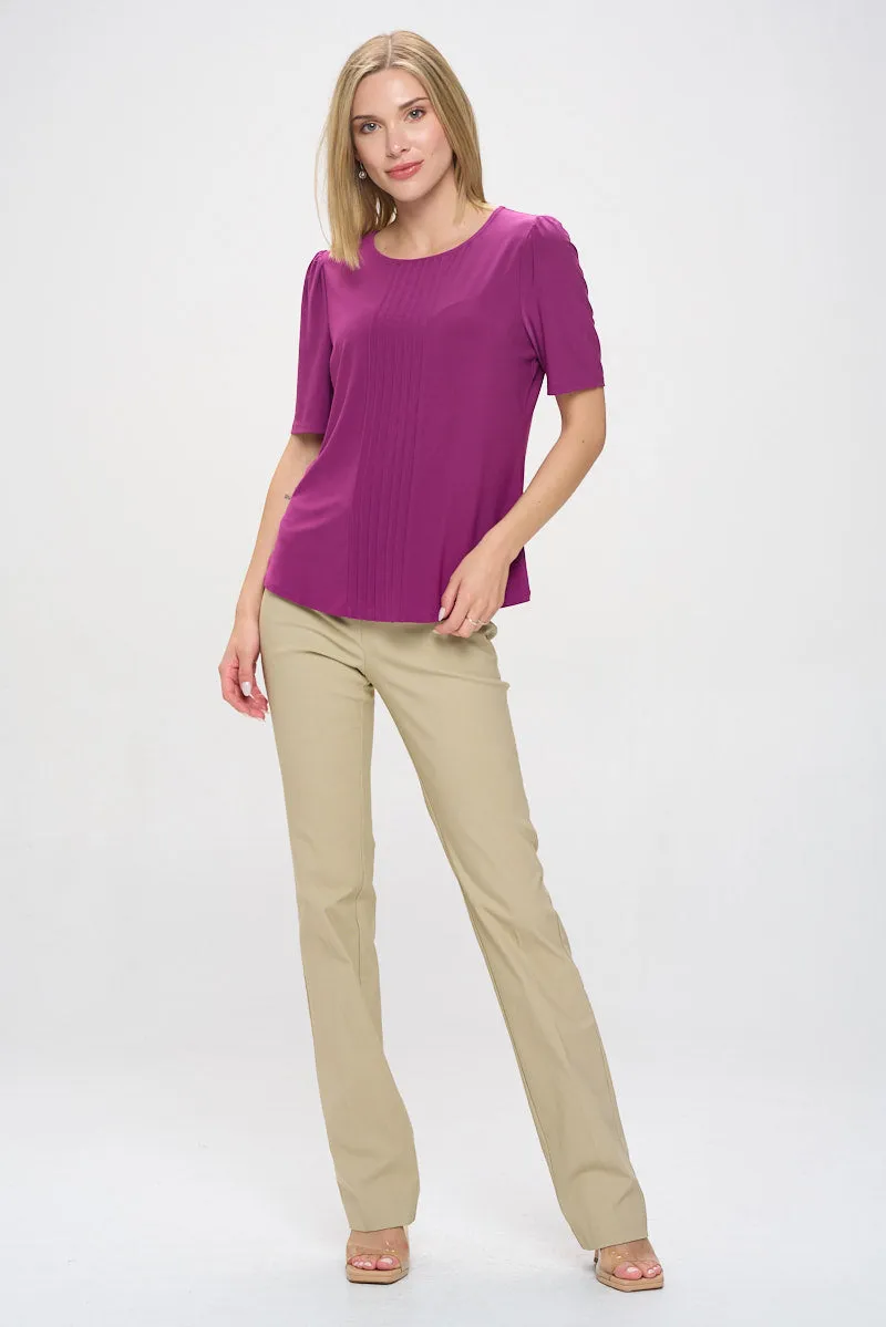 PINTUCK PUFF FASHION TEE TOP