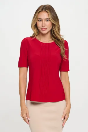 PINTUCK PUFF FASHION TEE TOP