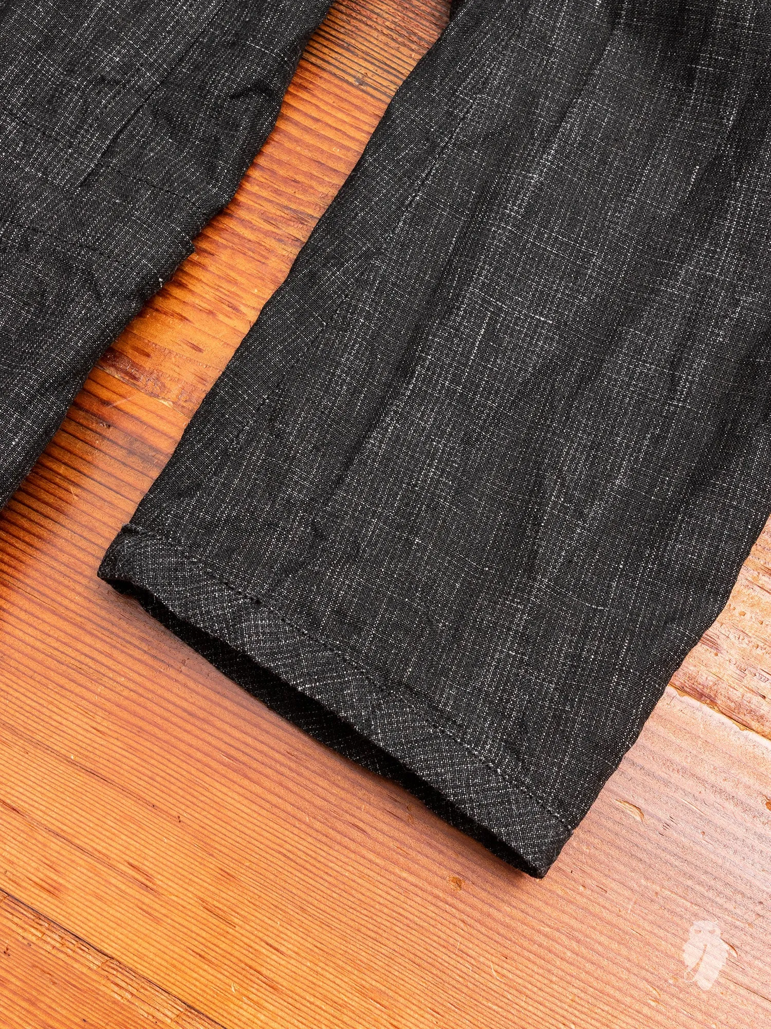 Piping Jacket in Black Linen