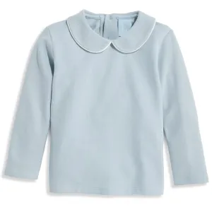 Pique Peter Pan Tee -- Moody Blue w/ Ivory