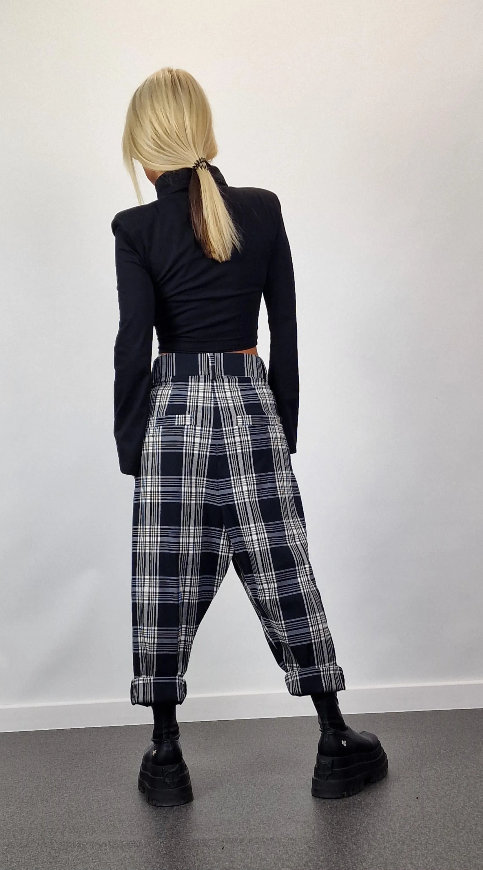 Plaid Pants, Baggy Pants, Harem Pants, Drop Crotch Pants, Gipsy Pants, Avant-garde Pants, Maxi Pants, Extravagant Pants