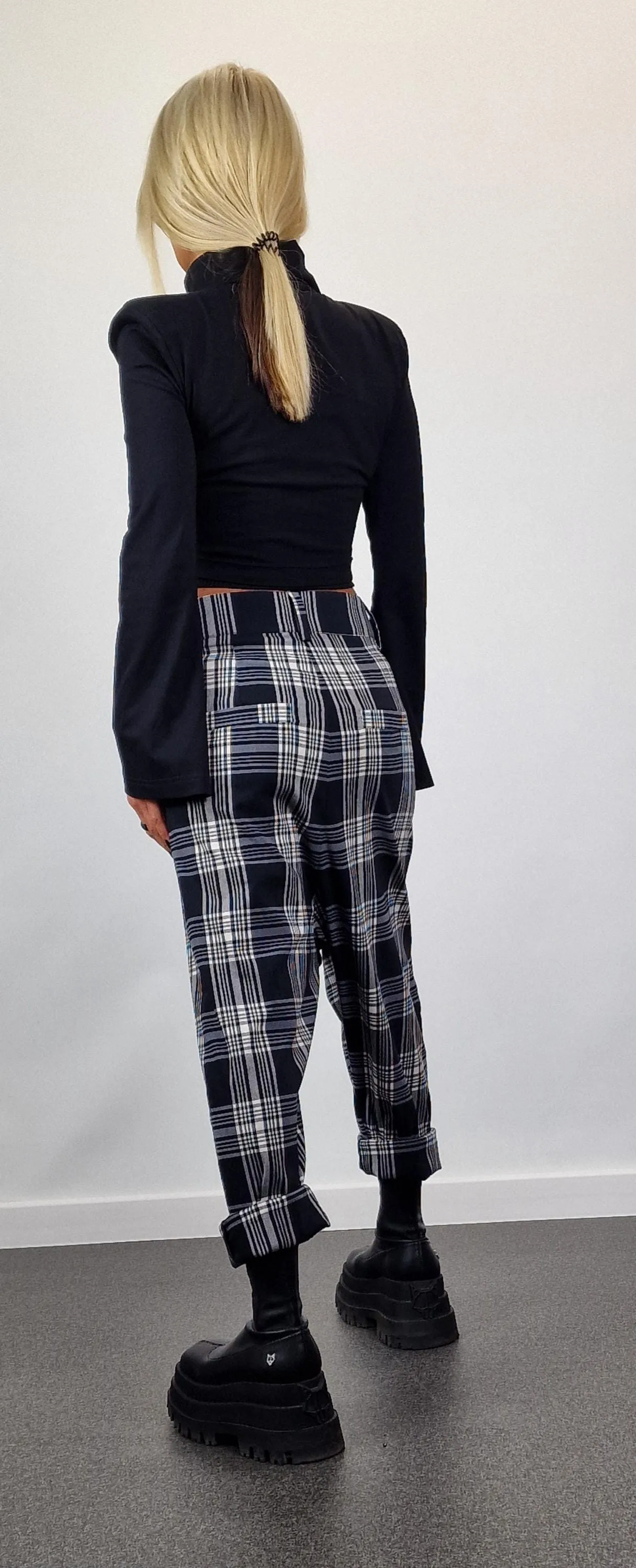 Plaid Pants, Baggy Pants, Harem Pants, Drop Crotch Pants, Gipsy Pants, Avant-garde Pants, Maxi Pants, Extravagant Pants